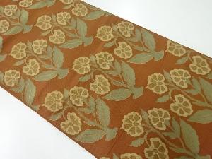 アンティーク　草花模様織出し袋帯（材料）